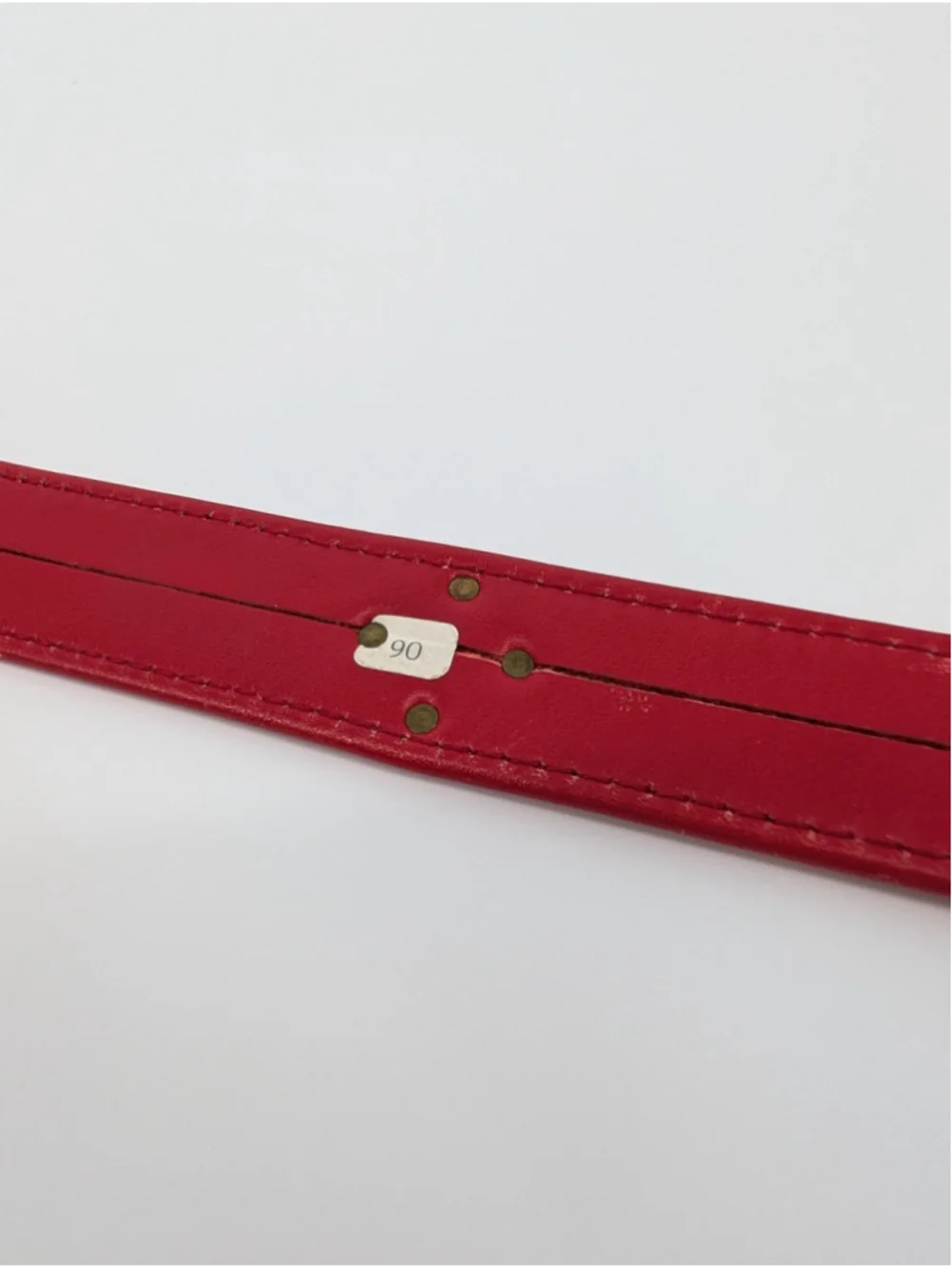 Vintage Red Gold Lion Medallion Studded Belt 90 Statement Baroque 29.5-33.5